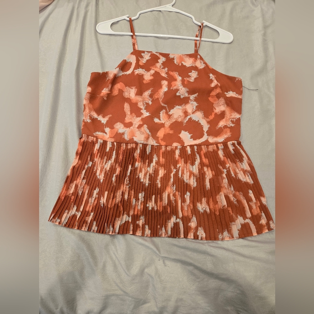 Elegant Orange Patterned Women's‎ Skirt